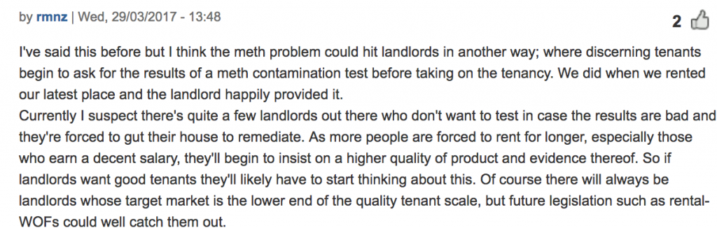 Tenants asking for a Meth Test