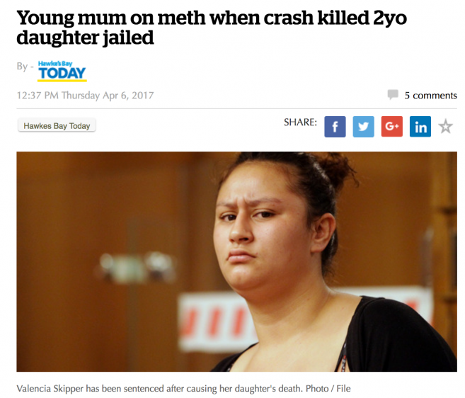 Young mum on meth